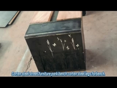 HNJBL кортен стальной рустичной современной бревенчатой скамейки